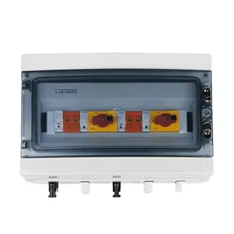 Solar PV Combiner Box with Lightning Protection 2 Input 2 Output Solar PV Combiner Box with Lightning Protection 2 Input 2 Output