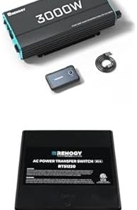 Renogy 3000W Pure Sine Wave Inverter with 30A Transfer Switch