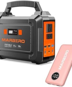Portable Power Station 100W MARBERO Solar Generator for Camping