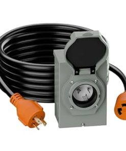 Nema L5-30P Waterproof RV Power Inlet Box and 25FT Extension Cable 2