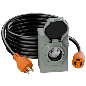 Nema L5-30P Waterproof RV Power Inlet Box and 25FT Extension Cable 2 Nema L5-30P Waterproof RV Power Inlet Box and 25FT Extension Cable - Image 2