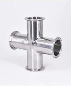 51mm Pipe OD 2 Inch Tri Clamp Cross 4 Way Splitter SUS 304 Fitting 2