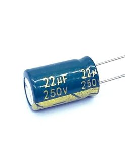 200pcs High Frequency Low Impedance 22uF Aluminum Capacitors 250V 2