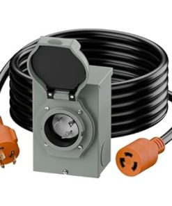 Nema L5-30P Waterproof RV Power Inlet Box and 25FT Extension Cable