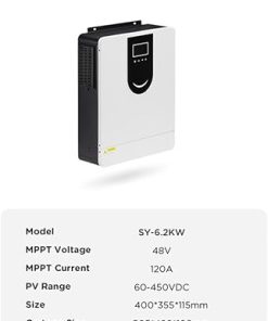 Solar Power Inverter 6200W 48V DC MPPT 120A with WiFi Controller 2
