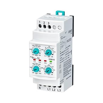 Three-Phase Under and Over Voltage Relay 380VAC GKM-02 Model Three-Phase Under and Over Voltage Relay 380VAC GKM-02 Model
