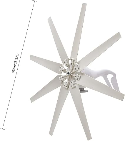 600W Wind Turbine Kit with 8 Blades and Anemometer for 12V Power 2 600W Wind Turbine Kit with 8 Blades and Anemometer for 12V Power - Image 2