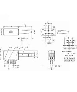 100PCS PS-22I48 6 Pins Momentary Push Button Power Reset Switch 2