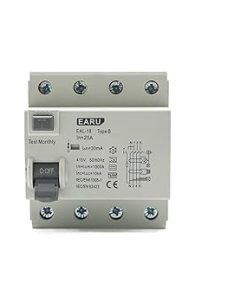 4P DC RCCB 63A 6KA Electric Vehicle Charger Residual Current Breaker