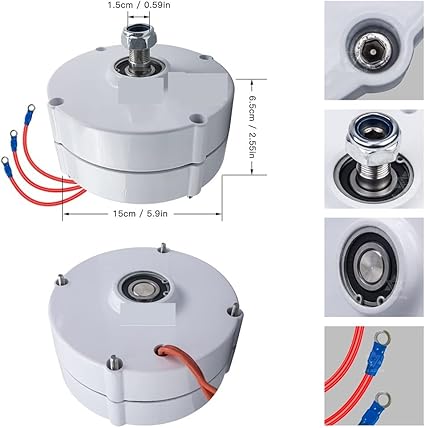 100W Gearless Wind Turbine Generator for Home Farm RVs Boats 12V 24V 2 100W Gearless Wind Turbine Generator for Home Farm RVs Boats 12V 24V - Image 2