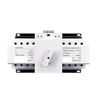 Transfer Switch 4P 63A 380V MCB Type Dual Power Automatic Transfer Switch ATS(2 Input 2 Output) 2 Transfer Switch 4P 63A 380V MCB Type Dual Power Automatic Transfer Switch ATS(2 Input 2 Output) - Image 2