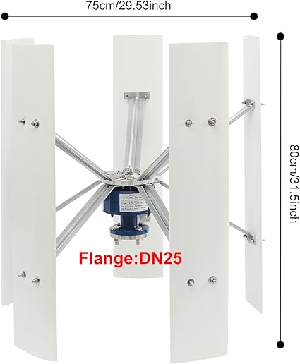 100W 12V Vertical Wind Turbine Generator Kit for Home and Business 2 100W 12V Vertical Wind Turbine Generator Kit for Home and Business - Image 2