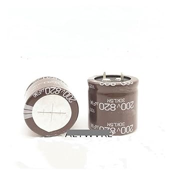 10 Pack 200V 820uF Electrolytic Capacitors Radial 25mm x 35mm 10 Pack 200V 820uF Electrolytic Capacitors Radial 25mm x 35mm