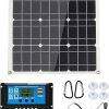60W Monocrystalline Solar Panel Kit for RV Boat Cabin Van Charging 4