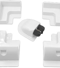 Solar Panel Mounting Brackets Kit 5pcs White Corner Bracket Set
