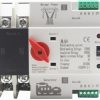 Dual Power ATS 35mm Rail Mount 2P Generator Switch AC 110V 100A 3