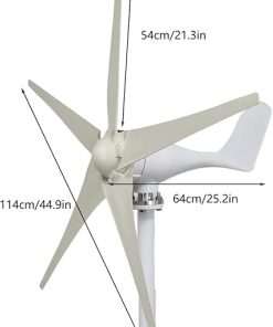 1200W Wind Turbine Kit for Home Energy, 5 Blades, Easy Install 2 1200W Wind Turbine Kit for Home Energy, 5 Blades, Easy Install 2