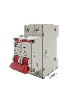 C45N 2P 400V Mini Circuit Breaker 6KA for 35mm Din Rail Mounting 2