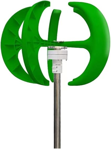 Vertical Wind Turbine Generator 1000W 5 Blades MPPT Controller Green Vertical Wind Turbine Generator 1000W 5 Blades MPPT Controller Green