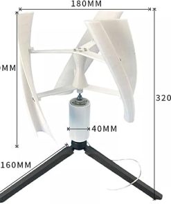 3D Printed Mini Vertical Wind Turbine 25W Compact Easy Installation 2