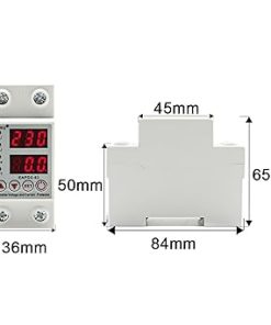 5 Pcs Din Rail Adjustable Voltage Current Protector Relay 40A 63A 2