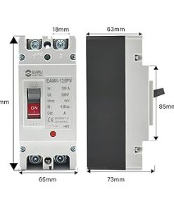 DC 500V Solar Molded Case Circuit Breaker 100A 125A Overload Protection 2