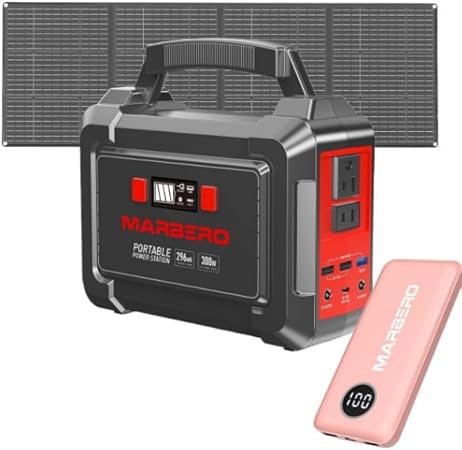 MARBERO Solar Generator 296Wh with 60W Solar Panel for Camping MARBERO Solar Generator 296Wh with 60W Solar Panel for Camping