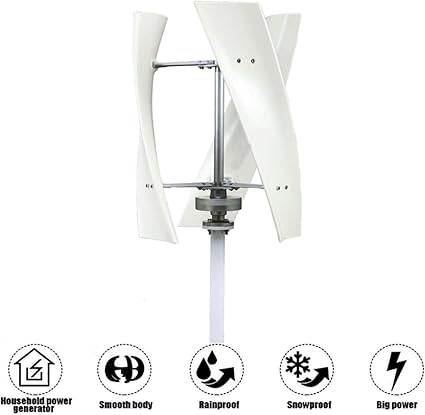 220V 3 Blade Vertical Axis Wind Turbine Generator 3000W for Home 2 220V 3 Blade Vertical Axis Wind Turbine Generator 3000W for Home - Image 2