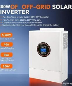 5500W Hybrid Solar Inverter 48V to 110V/120V/240V with MPPT Controller 2