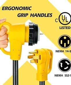 50 Amp 12FT Generator Cord and Inlet Box Kit NEMA 14-50P Male SS2-50R 2