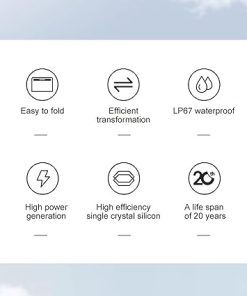 Foldable 60W Monocrystalline Solar Panel for RV Camping Outdoor Use 2