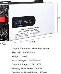 5000W 8000W Pure Sine Wave Solar Inverter Power Supply Converter 2