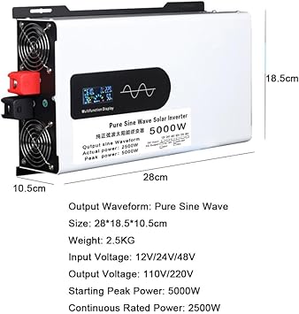 5000W 8000W Solar Pure Sine Wave Inverter with Remote Control 2 5000W 8000W Solar Pure Sine Wave Inverter with Remote Control - Image 2
