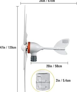 400W Wind Turbine Generator for Home Use with MPPT Controller 2