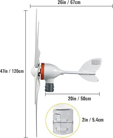 400W Wind Turbine Generator for Home Use with MPPT Controller 2 400W Wind Turbine Generator for Home Use with MPPT Controller - Image 2