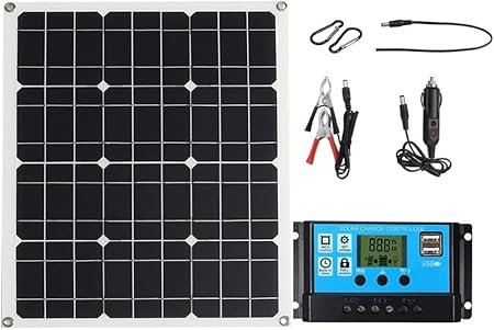 Portable 40W Solar Panel Kit with 30A Controller for RV and Shed Portable 40W Solar Panel Kit with 30A Controller for RV and Shed