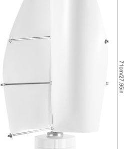500W 24V Vertical Axis Wind Turbine Generator Low Noise White 2