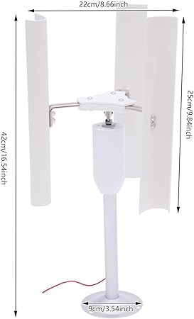 Vertical Axis Wind Turbine 3 Blades Three Phase Generator for Experiments 2 Vertical Axis Wind Turbine 3 Blades Three Phase Generator for Experiments - Image 2