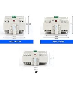 ATS Dual Power Automatic Transfer Switch 63A 125A 2P 3P 4P 400V 2