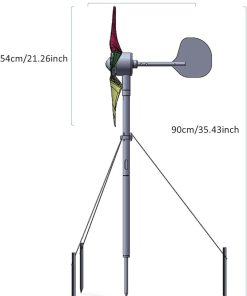 Portable Wind Turbine Generator 1200W Brushless Motor for Camping 2