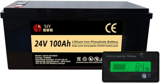 24V 100Ah Lifepo4 Deep Cycle Battery for RV Solar and Off-Grid Use