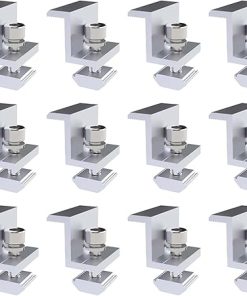 Adjustable Aluminum Solar Panel End Clamp 12pcs 30mm Bracket Set Adjustable Aluminum Solar Panel End Clamp 12pcs 30mm Bracket Set