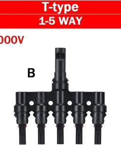 PV Solar Connector Set T Type 2 3 4 5 6 Branch Male Female Plug 1000V 2