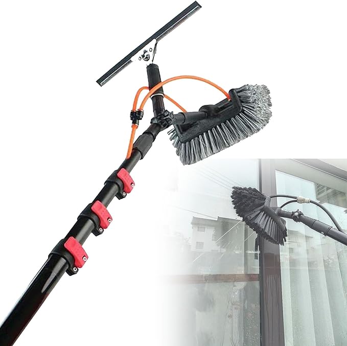 Extendable Window Cleaning Kit for Solar Panels – 35.4FT Telescopic Brush Extendable Window Cleaning Kit for Solar Panels - 35.4FT Telescopic Brush
