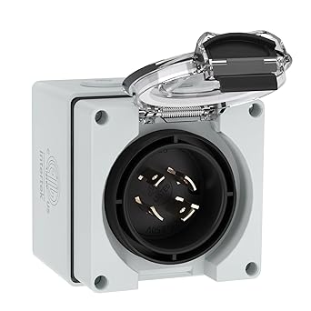 GUMMMY 20Amp Power Inlet Box NEMA L14-20P 125/250Volt Outdoor Plug GUMMMY 20Amp Power Inlet Box NEMA L14-20P 125/250Volt Outdoor Plug