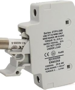 High Voltage Solar PV Fuse 1000VDC 10×38 GPV with Fuse Holder