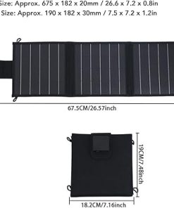 15W Foldable Solar Panel Charger Portable USB Type C Waterproof Camping 2