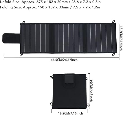 15W Foldable Solar Panel Charger Portable USB Type C Waterproof Camping 2 15W Foldable Solar Panel Charger Portable USB Type C Waterproof Camping - Image 2