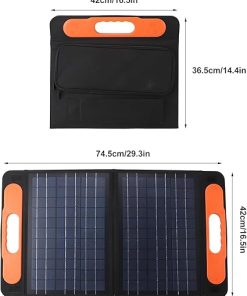 Foldable 60W 18V Solar Panel Kit with Dual USB for Camping Hiking 2