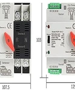 Dual Power Automatic Switch 2P 100A High Efficient Control Device 2